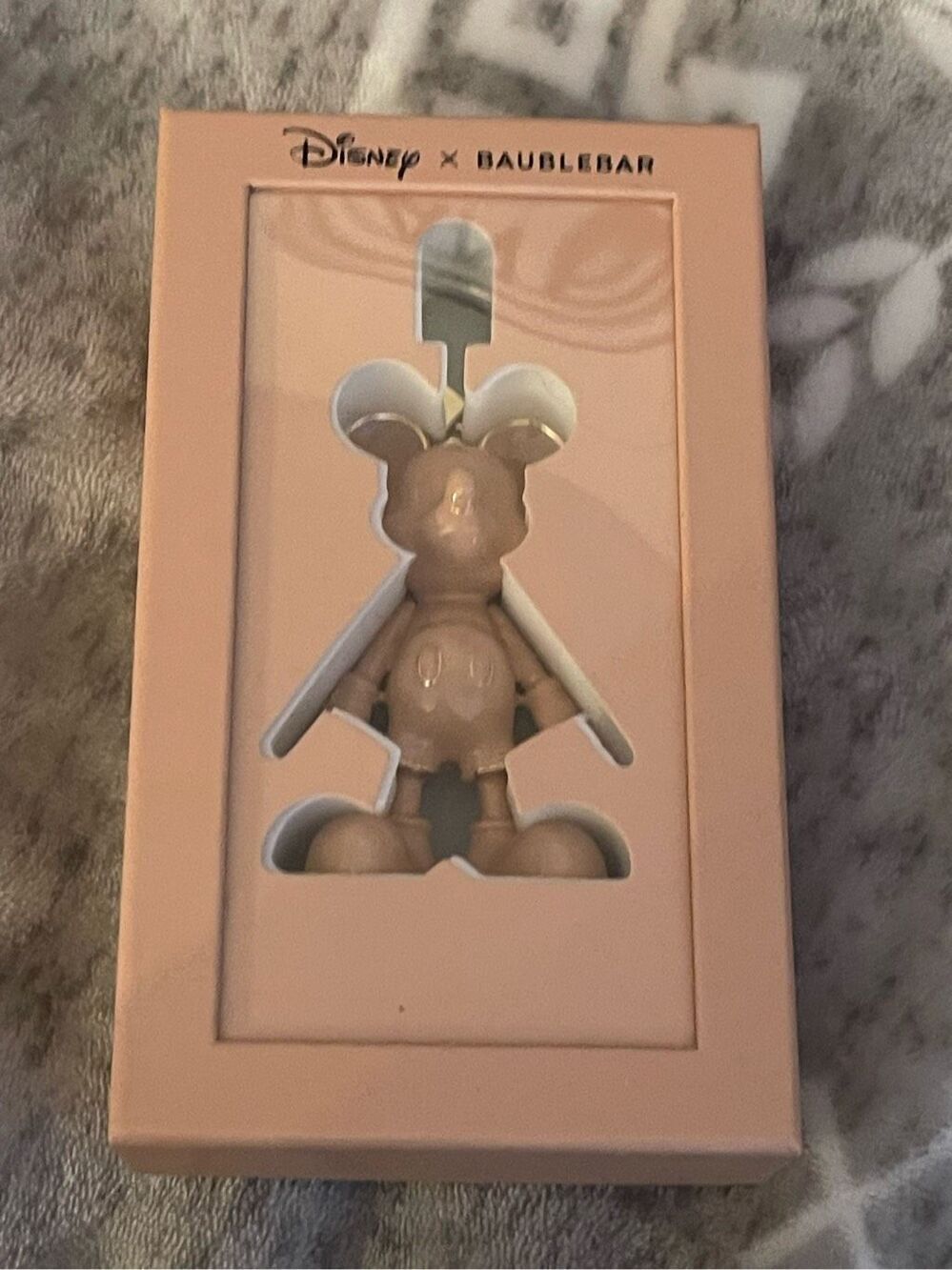 Disney x baublebar Mickey Mouse shiny nude skin beige tan Bag Charm/keychain
